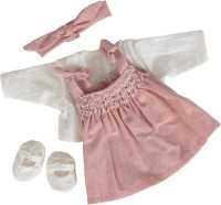 Puppenbekleidung mit rosa Kleid