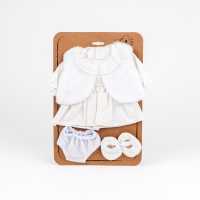 Puppenbekleidung weiss mit Jacke