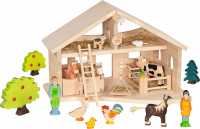 Stall mit Seilwinde, montiert (ohne Figuren, Dekoration)